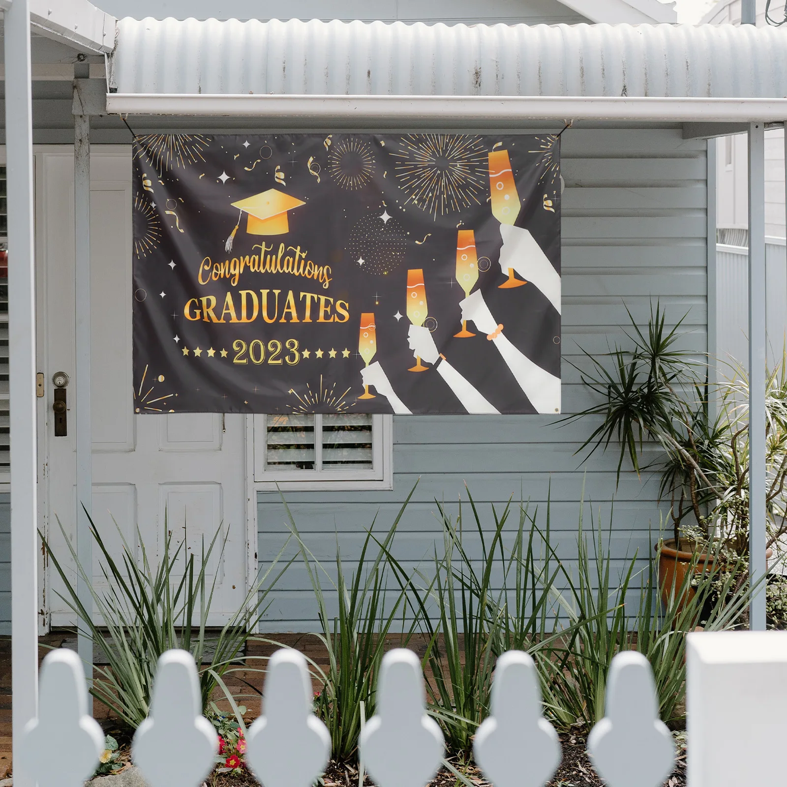 

Graduation Banner Photography Backdrop Congrats Decorations Paper Booth Props Picture Display High School