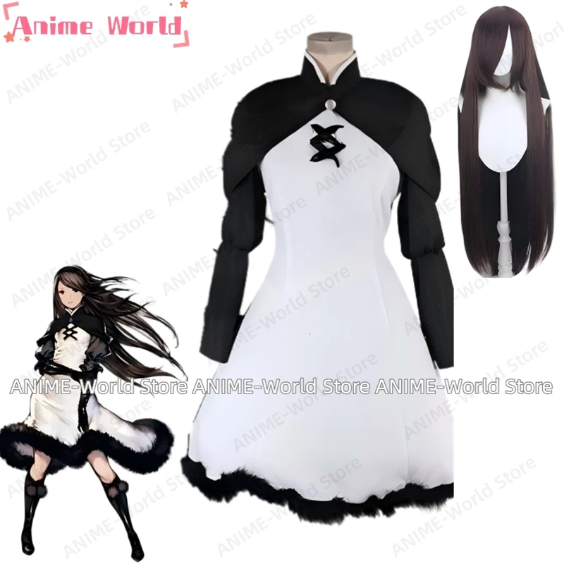 Disfraz de cosplay de Anime Bravely Default Agnes Oblige, tamaño personalizado, accesorio de peluca para fiesta de carnaval de Halloween