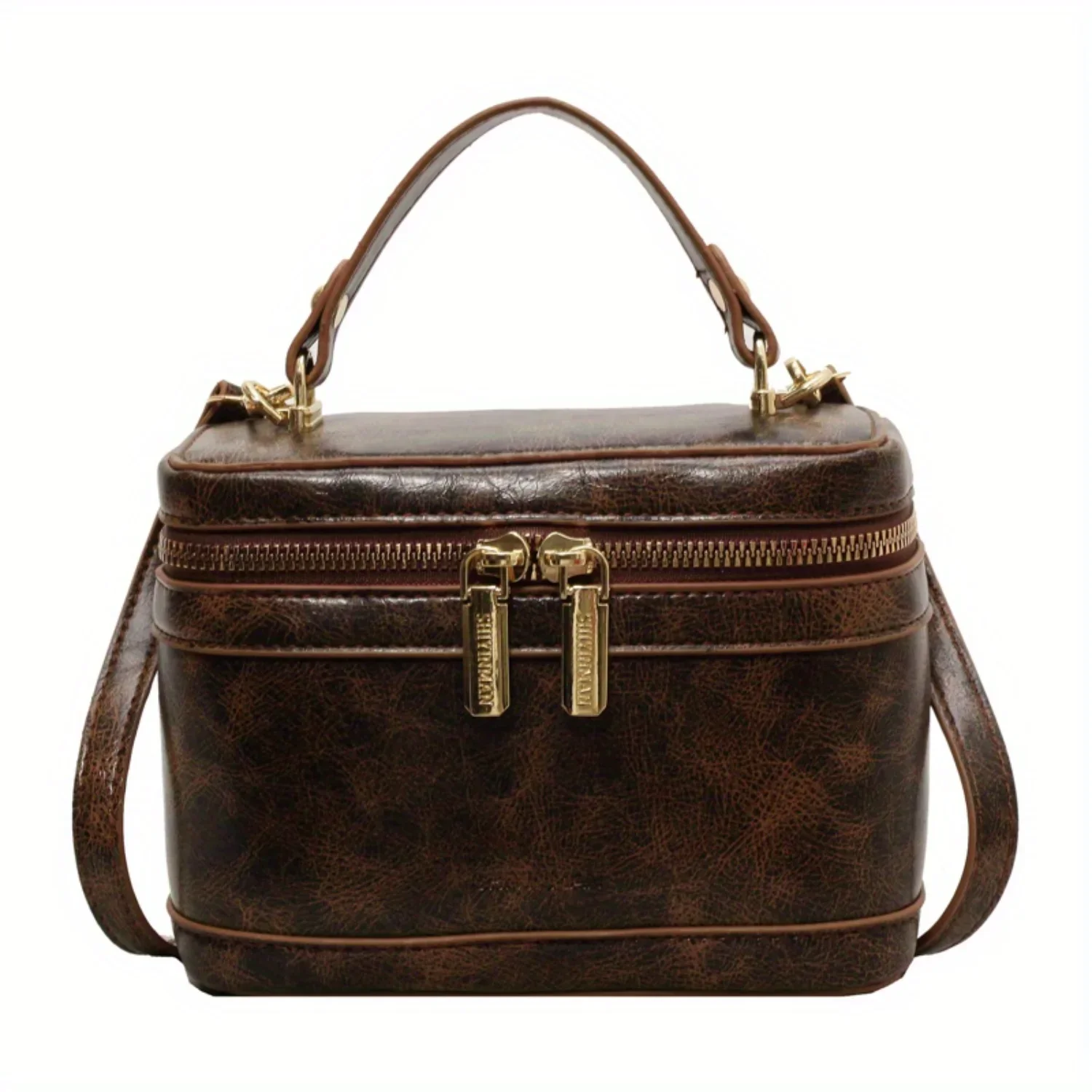 

Mini Vintage Crossbody Bag, Retro Vegan Shoulder Bag, Women's Casual Handbag & Box Bag