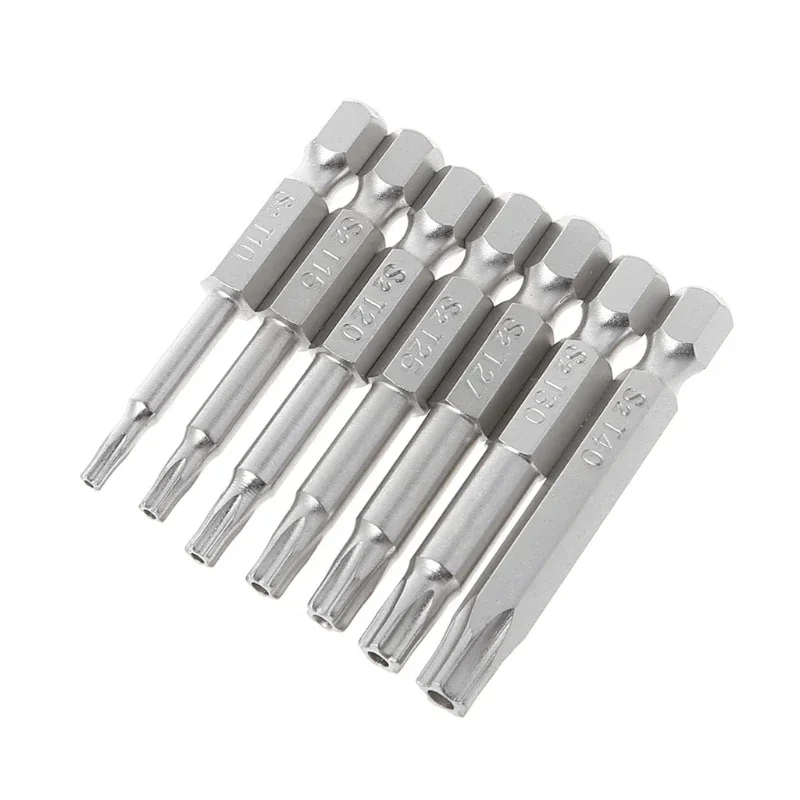 7Pcs Star Drill Bits Screwdriver Shank Hand Tools Five-pointed Star Bor