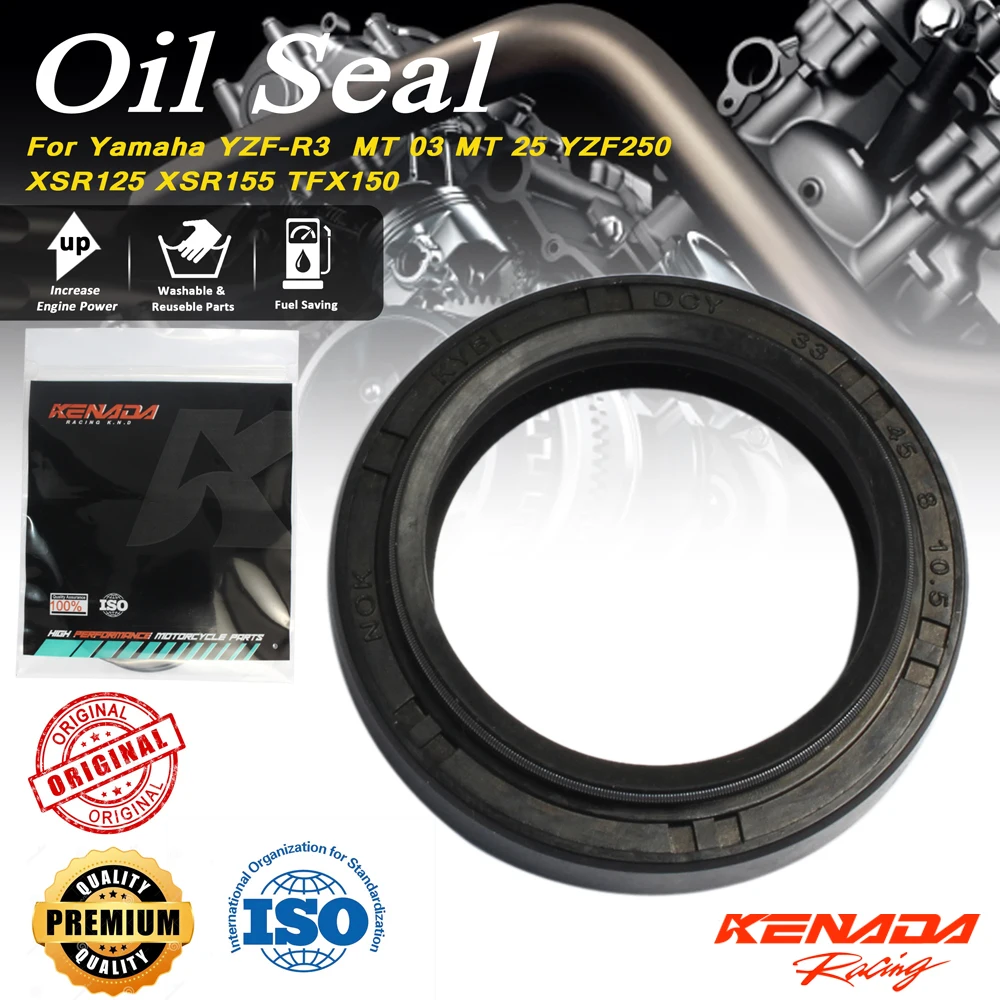 

KENADA Racing BK6-F3145-00 For Yamaha YZF-R3 MT 03 MT 25 YZF250 MT-03 XSR125 XSR155 YZF250 TFX150 Fork Oil Seal