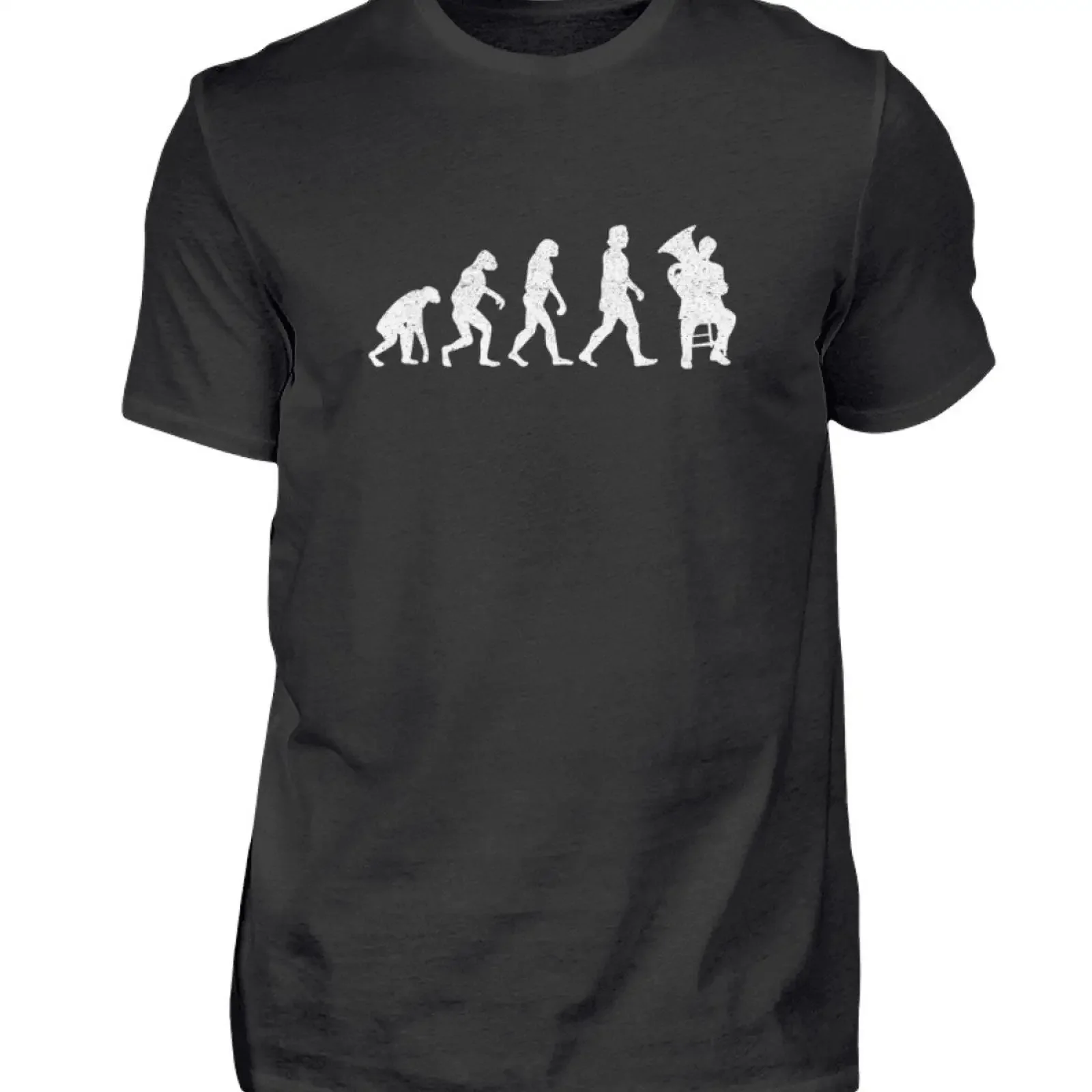 T-shirt homme avec effet Evolution Brass Grunge pour les joueurs de tuba, style vintage délavé, confortable, pour un usage quotidien, avec motif graphique