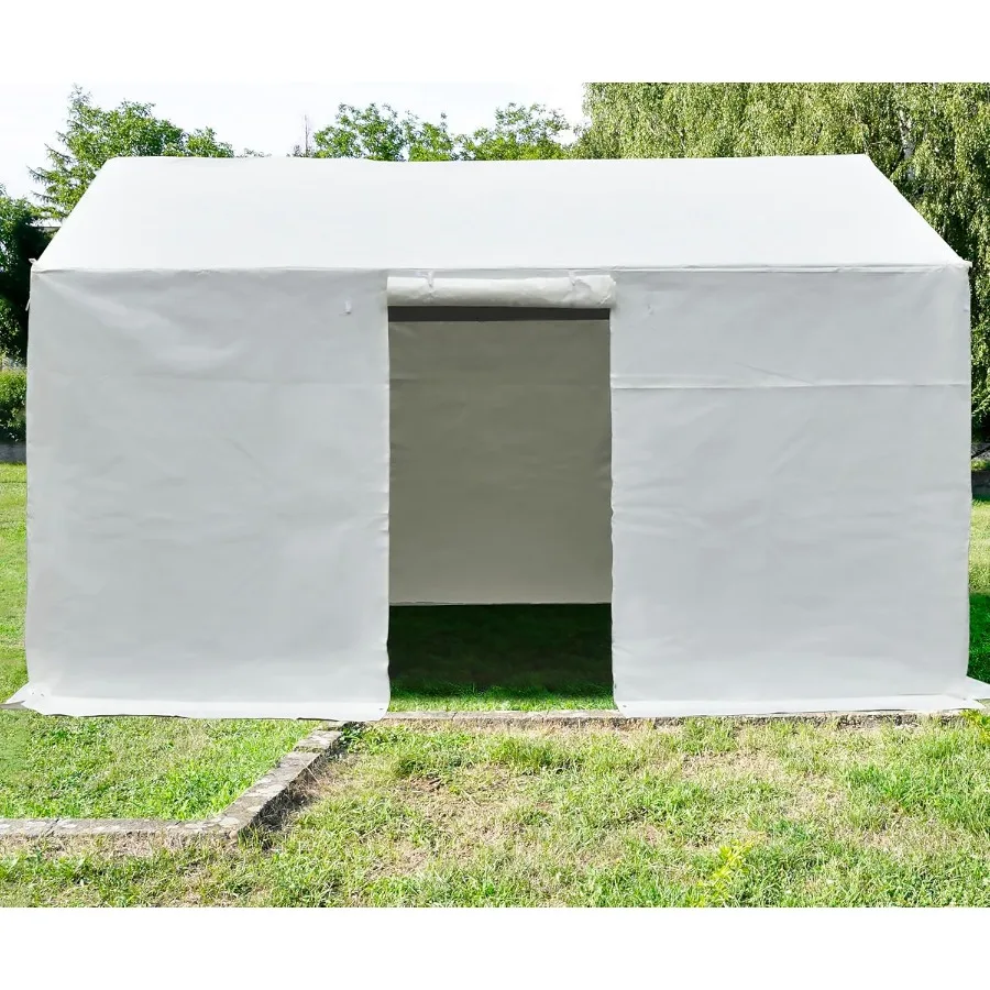 Domi 12' x14' Winter Gazebo Cover for Hardtop Gazebos, Universal Gazebo Cover with Sidewalls and Mesh Windows, All Season Water