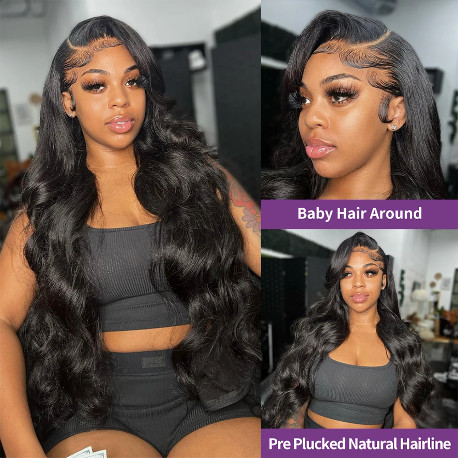 Despacito-Body Wave Lace Front Wig para mulheres, perucas de cabelo humano, cabelo indiano ondulado sem cola, pré arrancado, 13x4