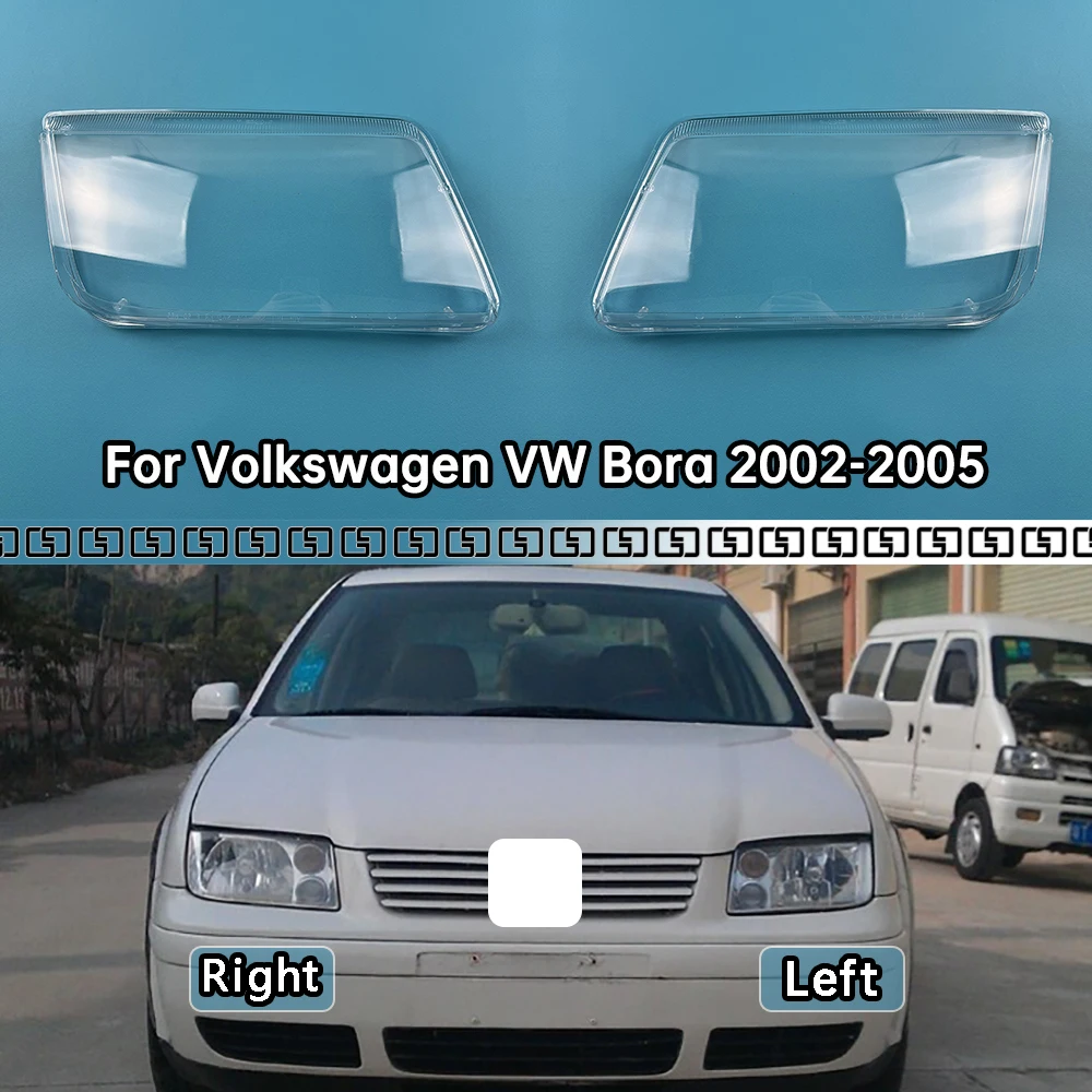 

For Volkswagen VW Bora 2002-2005 Headlights Cover Transparent Headlamp Shell Lens Replace Original Lampshade Plexiglass