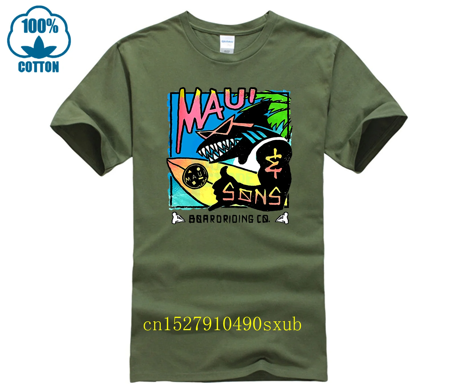 Maui And Sons Surf California Shark T-Shirt Tee