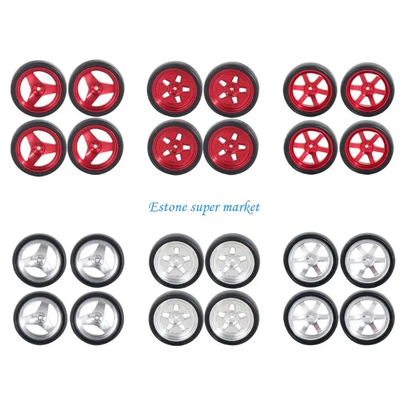 

090B Upgraded Remote Control Car Drift Tires 1/18 High Grip Design Wheel Tyre with Hubs For Professional Drifting Experience