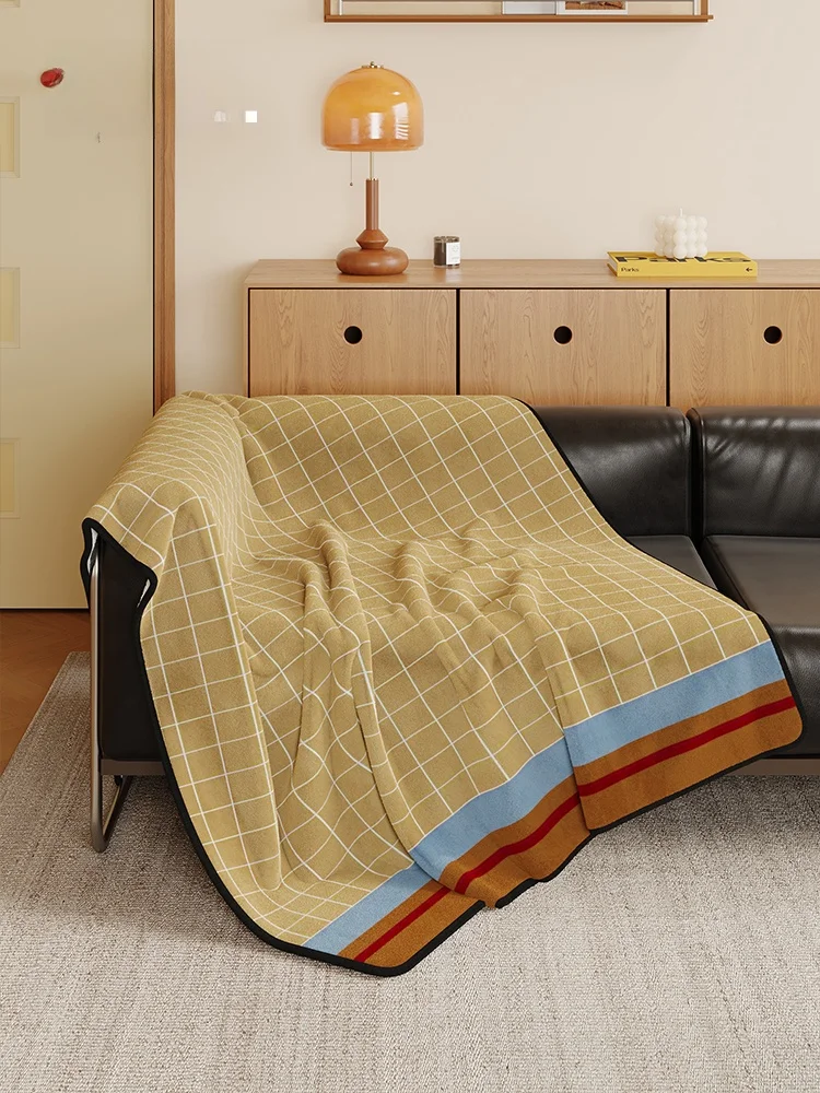 

Плед-накидка в американском стиле для дивана, офиса, для сна в кондиционированных помещениях, универсальный, всесезонный, из ткани вельбоа