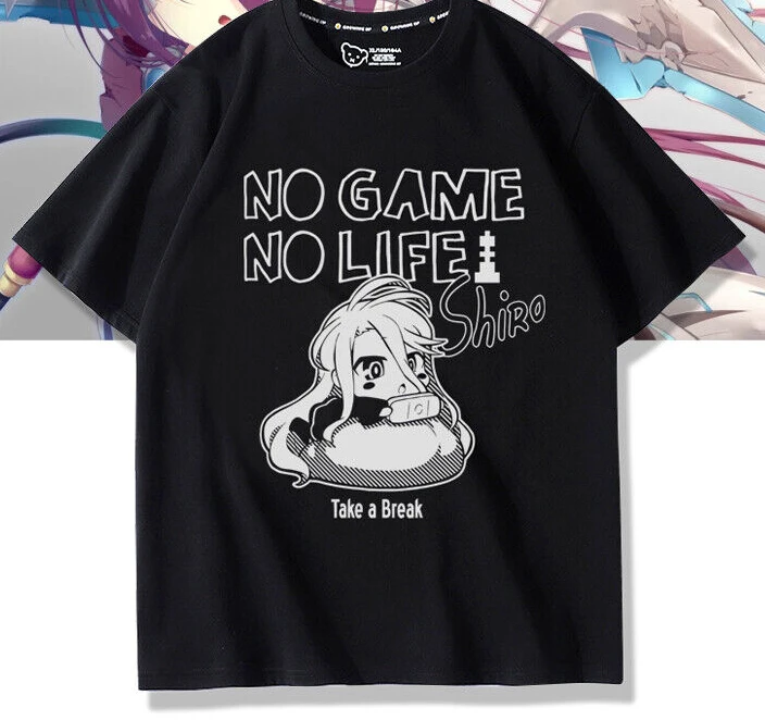 

NO GAME NO LIFE Anime Cosplay T-shirt Short Sleeve Unisex Men Woman TEE