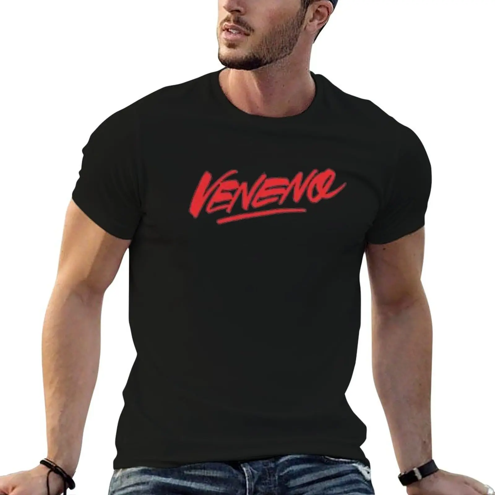 Camiseta La Veneno, cómoda y básica, con cuello redondo