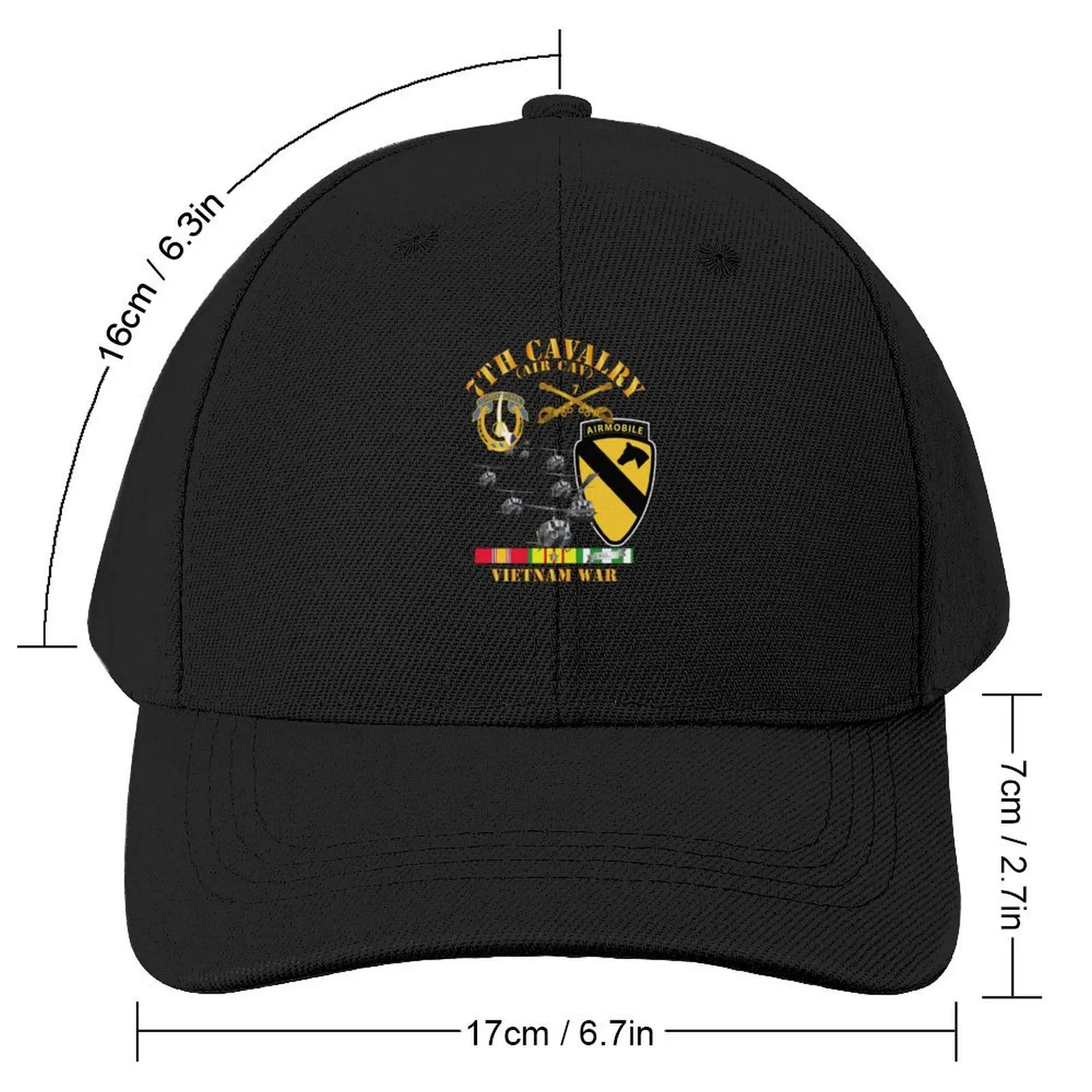 7th Cavalry (Air Cav) - 1st Cav Division w SVC Baseball Cap Beach Bag summer hat Beach Golf Women Men's