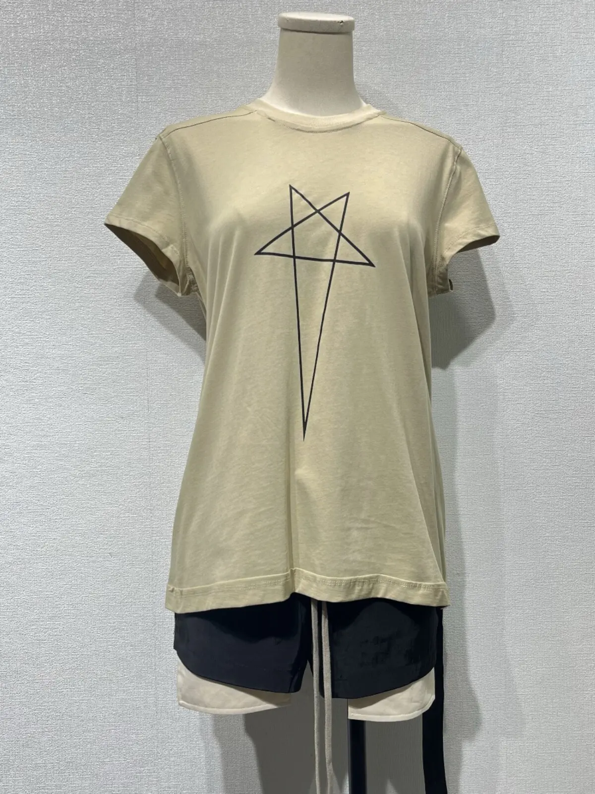 Designer Original Summer Dark O-Style Crew Neck Five-Point Star Print Women's Slim Fit Casual Cotton Short Sleeve T-Shirt