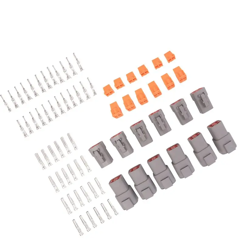 

Комплект автомобильных водонепроницаемых разъемов Deutsch DTP LLCS-72 PCS, 4-контактные, 6 комплектов с контактами 12 калибра