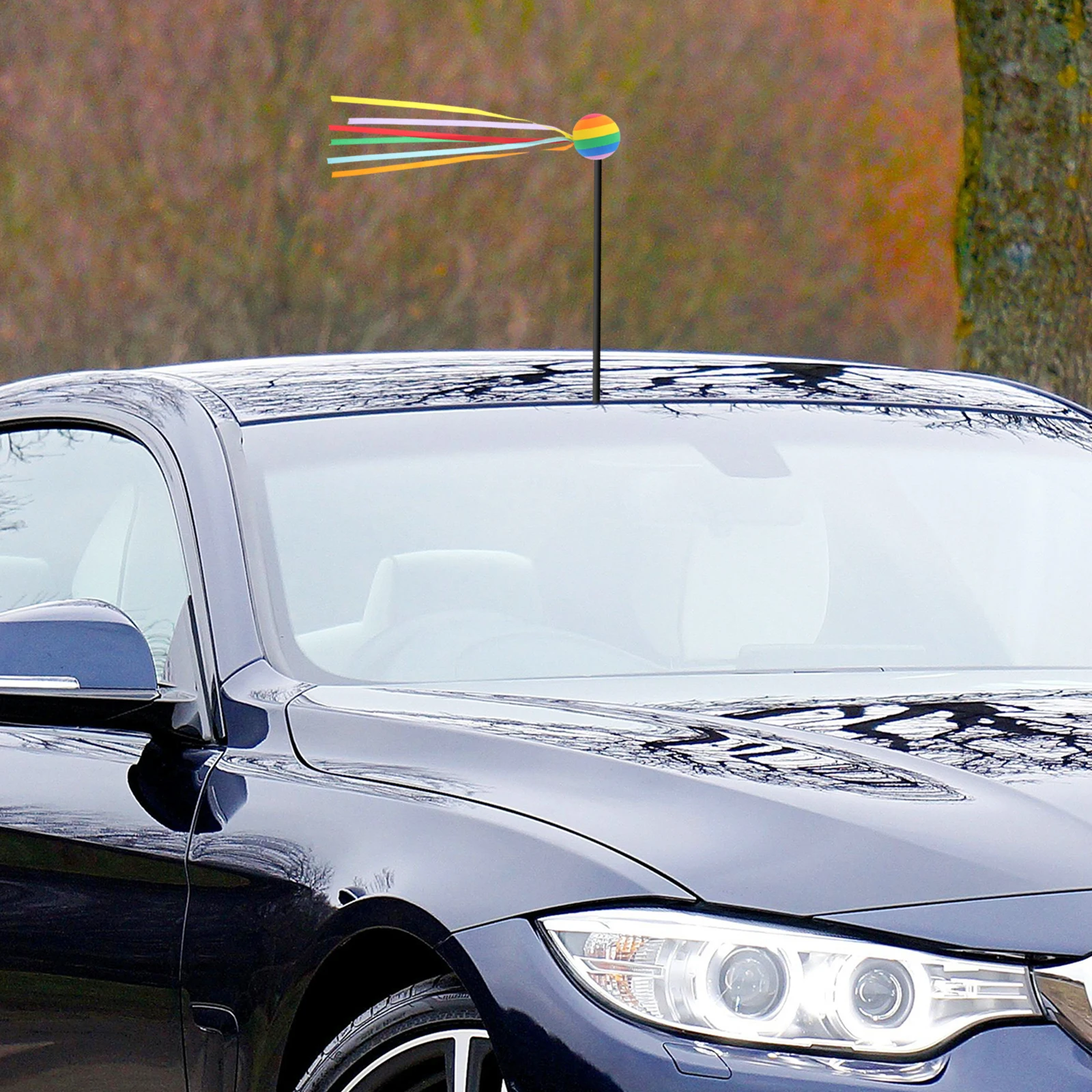 

Antenna Ball Decor Cartoon Cute PET Polyester Splashproof Colorful Car Supply Vehicle Accessory Antenna Toppers For Car SUV