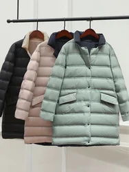 SEDUTMO Winter Lange Frauen Unten Jacken Ultra Licht Dünne Mode Übergroßen Mantel Herbst Casual Schwarz Parkas ED1712