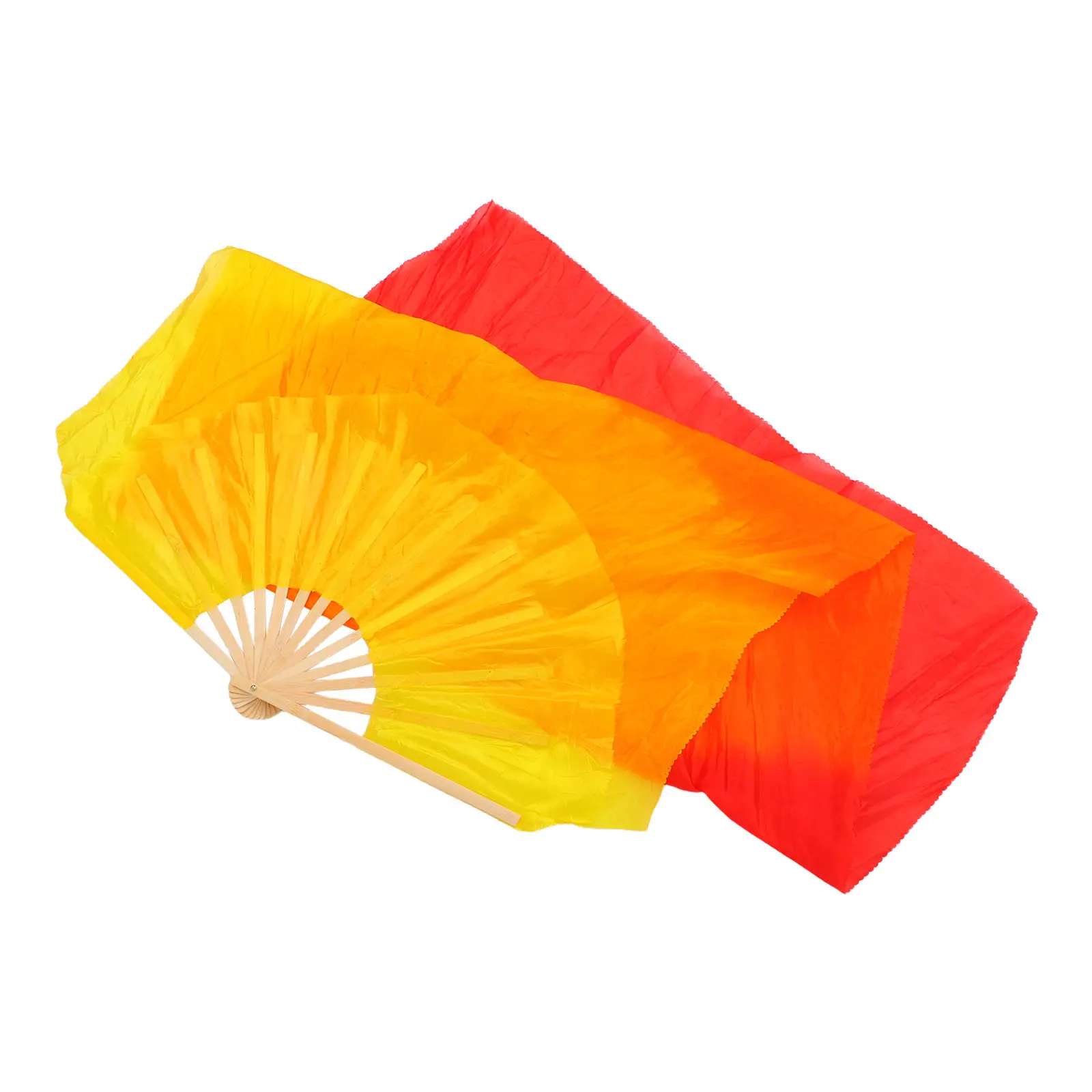 

Folding Dance Fan Long Faux Silk Square Yangko Fan 1.2m for Performance Decorative Festive Dancing Stage Show Dancing Fans