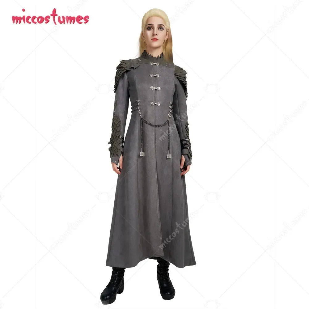 

Women Cosplay Costume Long Coat and Pants with Gloves Earrings