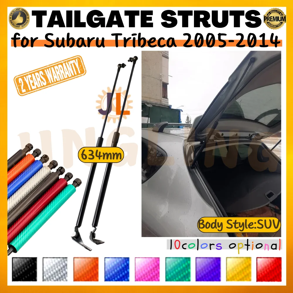 

Qty(2) Trunk Struts for Subaru Tribeca 5-door SUV 2005-2014 634MM Rear Tailgate Boot Gas Springs Lift Supports Shock Absorbers