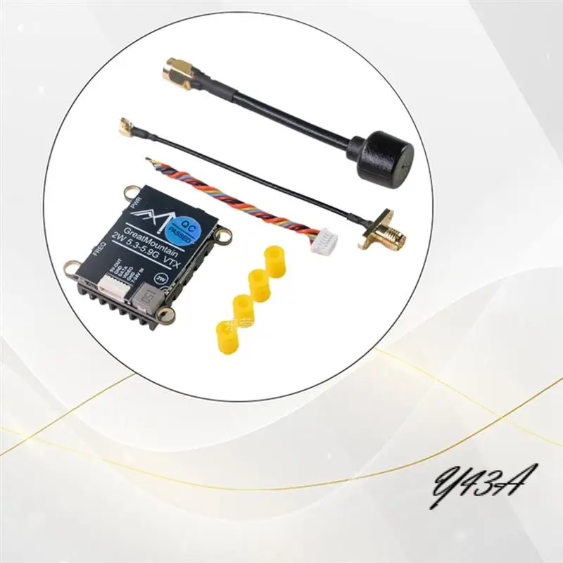 

Y43A-Beacon 5.8G 2W VTX High Power FPV Video Transmitter TBS Protocol With 8CM Antenna For FPV Long Range RC Drone