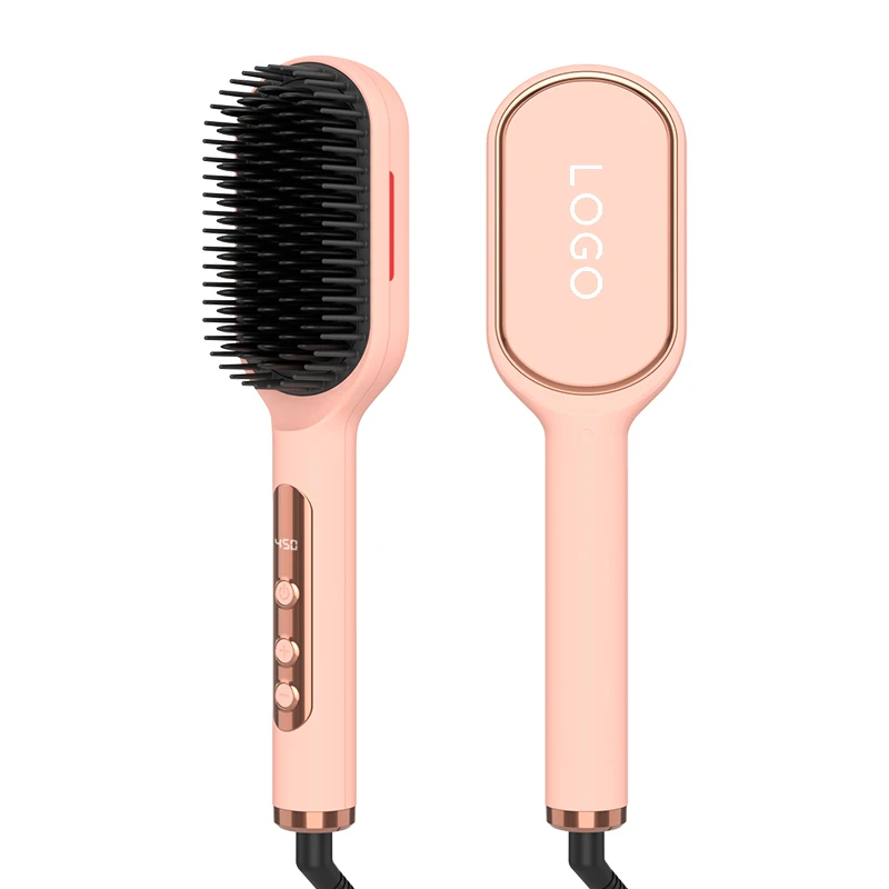 Plancha de pelo iónica negativa eléctrica avanzada sin Frizz, suave y sedoso, sin esfuerzo, peine alisador de cabello