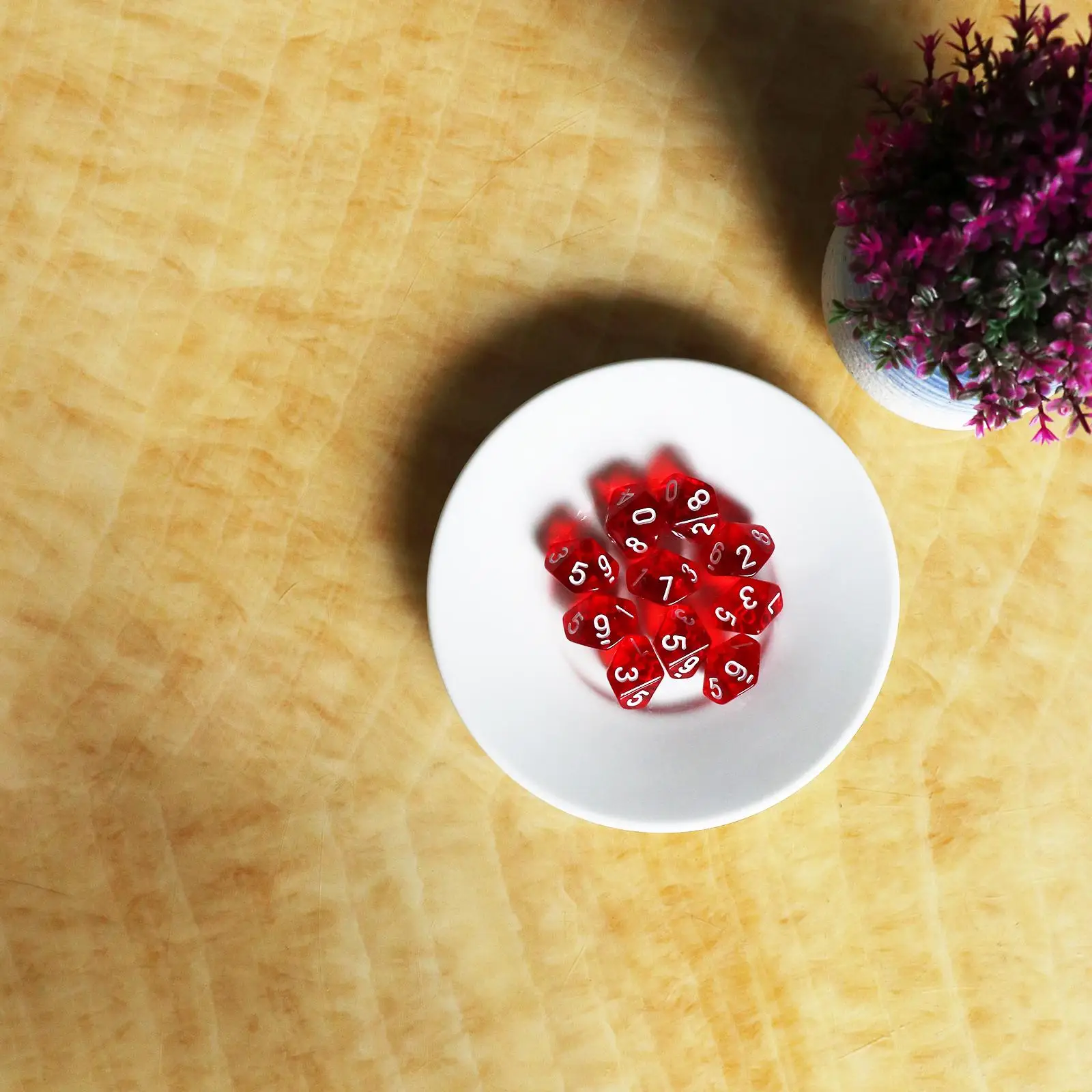 

Ten Sided Gem Dice Bulk Colored Acrylic Dice Set for RPG DND Dice Game Table Huge Dice