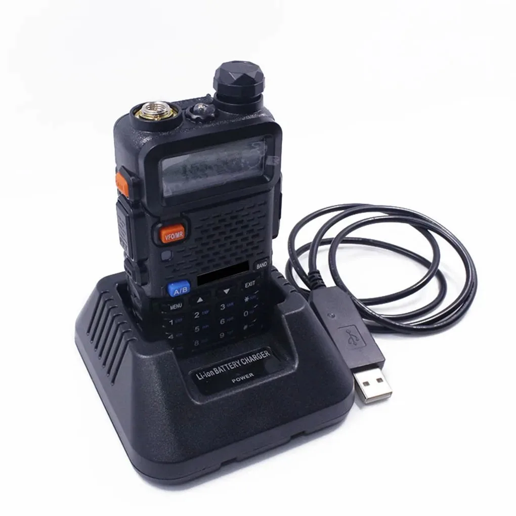 바오펑 UV-5R UV-5RE DM-5R 교체용 USB 배터리 충전기, 휴대용 양방향 라디오 워키토키, UV5R