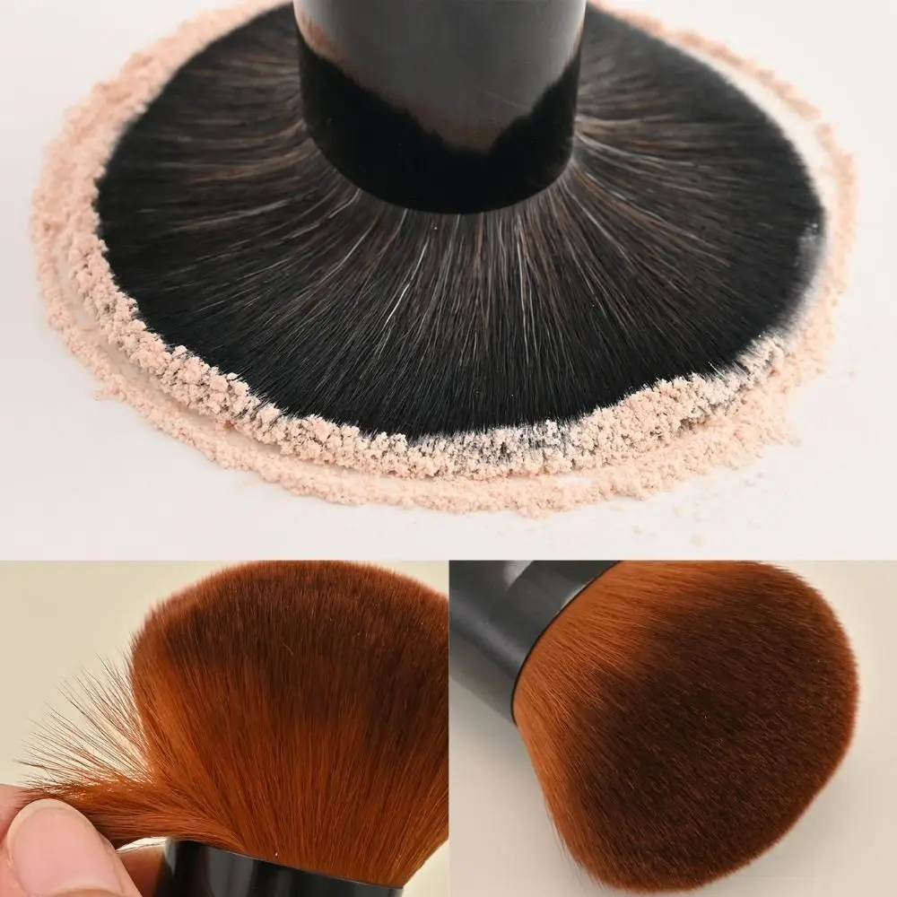 Portable Foundation Makeup Brush with High-density Synthetic Fibers Soft Face Brush Slanted Professional Makeup Application