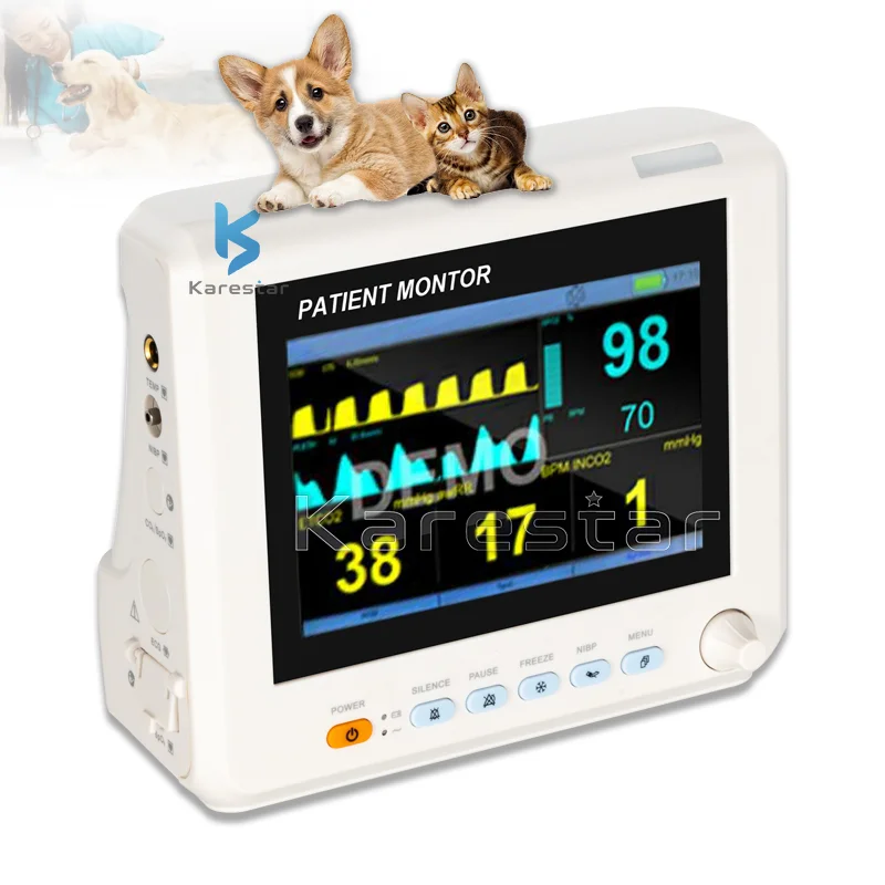 

K-J50B Multi Parameter Monitor SPO2 PR/HR NIBP Veterinary Hospital Portable Medical Monitor