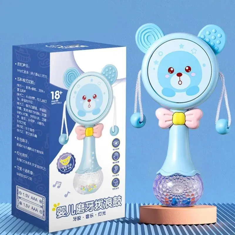 F62d 6in Linding Ring Shaking Toy Luminous Macara para con música incorporada para recién nacidos infantiles Baby Abook Xmas