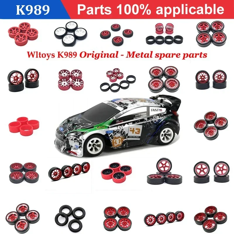 for Wltoys K969 K979 K989 P929 284131  1/28 Upgrade Parts Replacement Off-Road Accessories Durable RC Car Rims Tires and Wheels