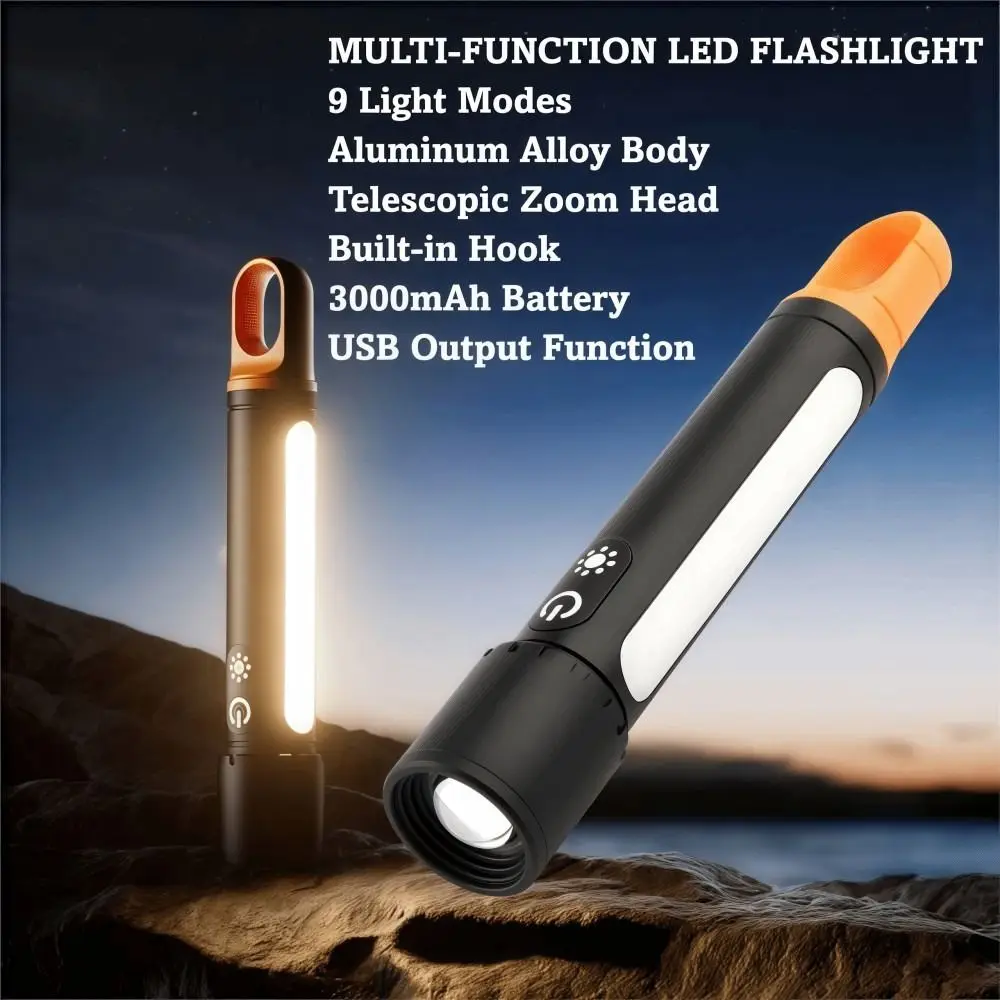 

Перезаряжаемый светодиодный фонарик 20 Вт с высоким люменом, супер яркий, с 9 режимами, мощный фонарик