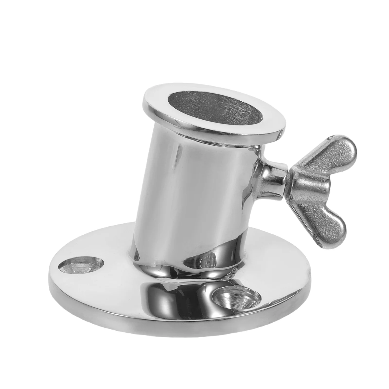 

Flag Pole Mount Stainless Steel Heavy Duty Wall Bracket Metal Flagpole Base Holder for Outside House Yard Deck