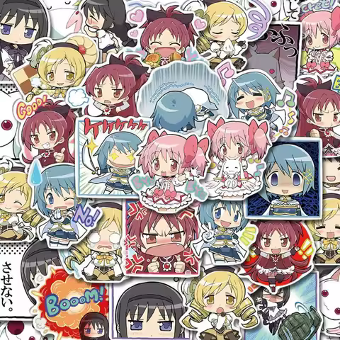 Puella Magi Madoka Magica Anime Stickers Student Message Collection Friend Kawaii Gift Waterproof Diy Phone Case Hand Account