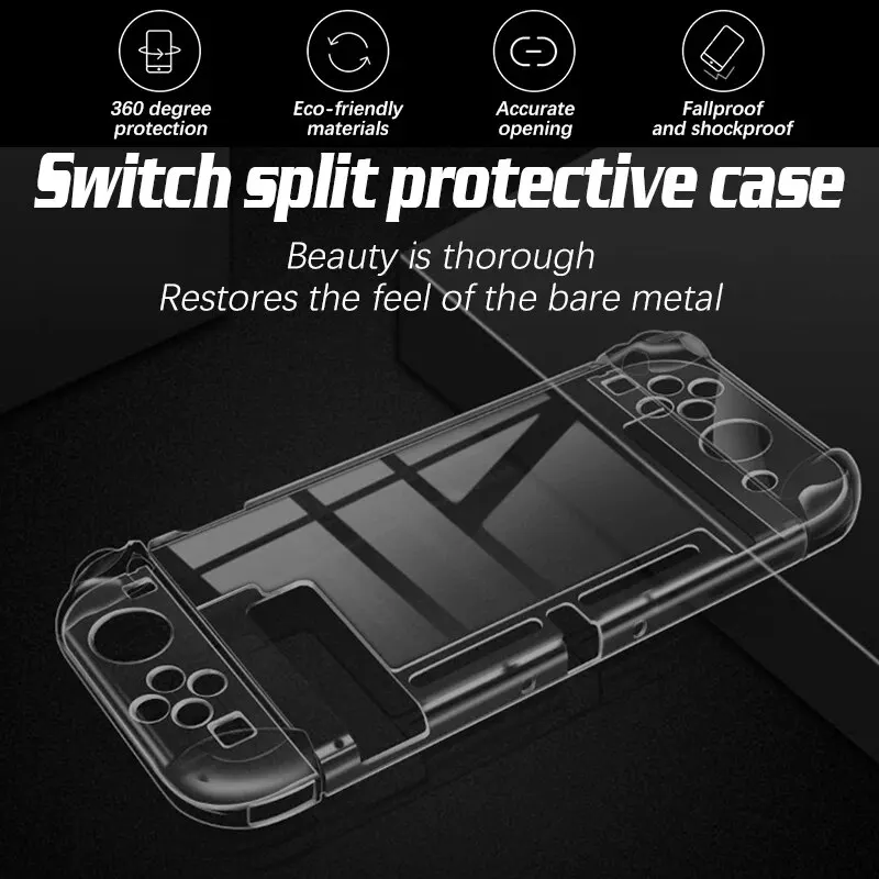 Suitable for Nintendo Switch Transparent Protective Case Light Hard PC Case Crystal Protective Case Soft Case