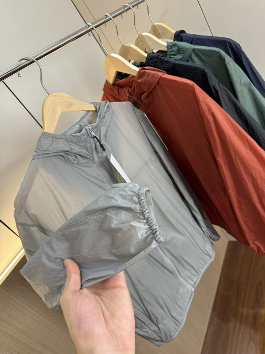 

Мужская повседневная нейлоновая ткань, солнцезащитная верхняя одежда, универсальная летняя дышащая легкая модная примерочная комната U 40D