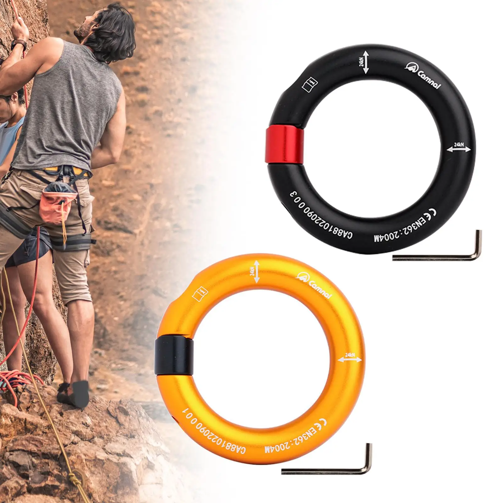 

Durable Aluminum Rappel Ring - Heavy Duty Gear for Climbing and Rescue