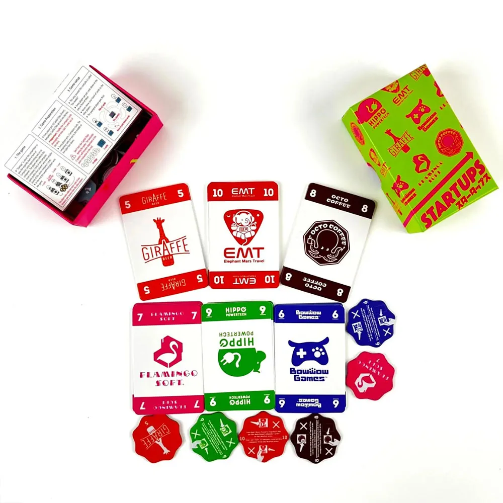 파티 게임 스타트업 전략 카드 게임 - 성인과 어린이를 위한 투자자 되기 및 파티 밤 시작