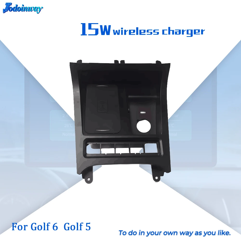 

Беспроводное зарядное устройство для автомобиля VW Golf 6 MK6 MK5 Scirocco Sagitar 2008-2013, быстрая зарядка для телефона, зарядная панель