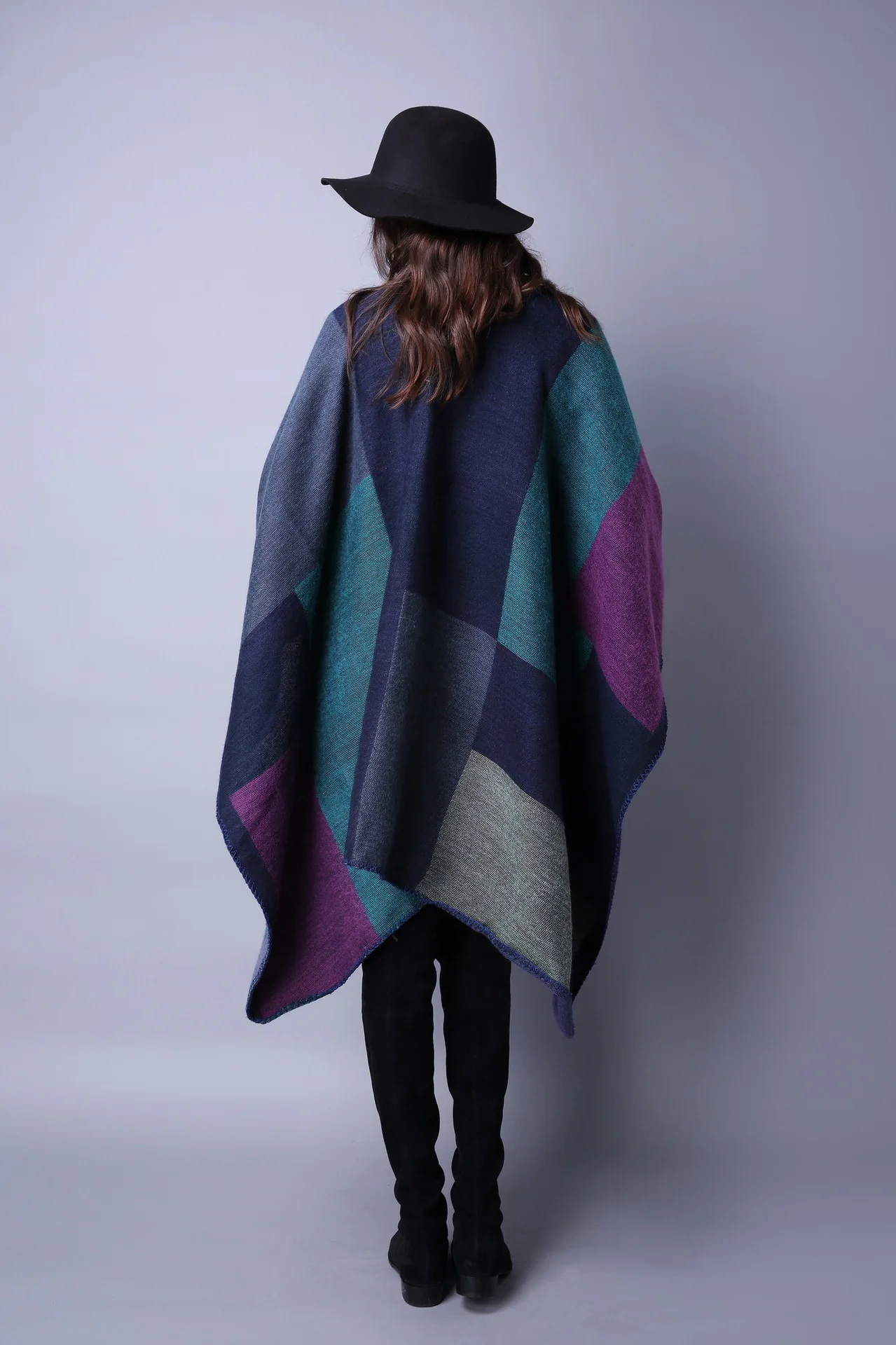 Luxury Brand Ponchos Coat Imitation Cashmere Scarves Women Winter Warm Shawls and Wraps Pashmina Thick Capes Blanket Femme Scarf