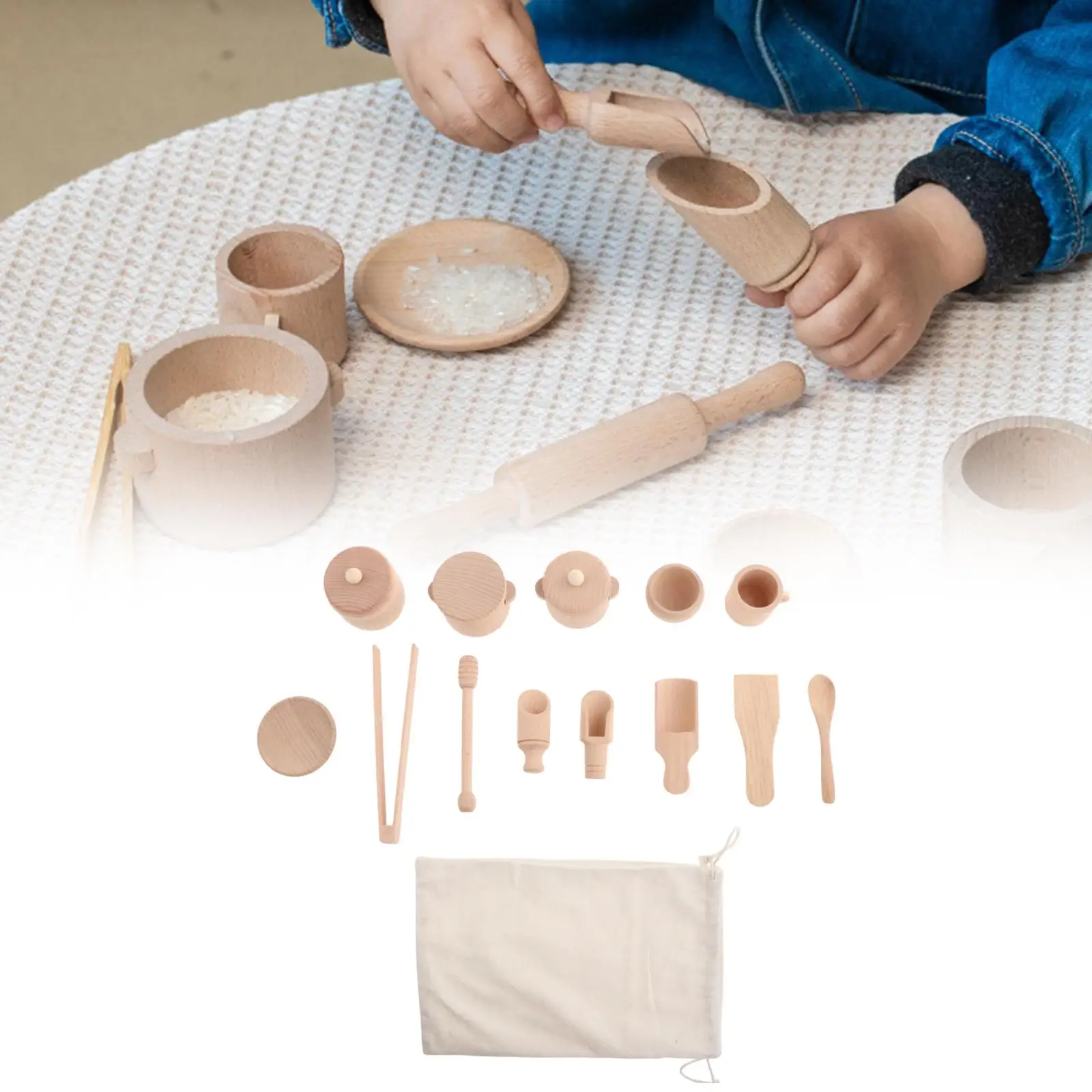 

13 Pieces Afternoon Tea Set Tea Party for Boy Girls Children Preschool