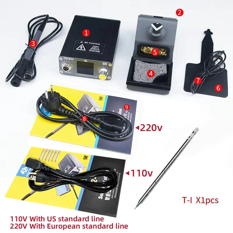 OSS T12-X PLUS Soldeerstation Elektronische Soldeerbout Met T12 Tips Voor PCB Reparatie Telefoon Board Lassen Reparatie Tools