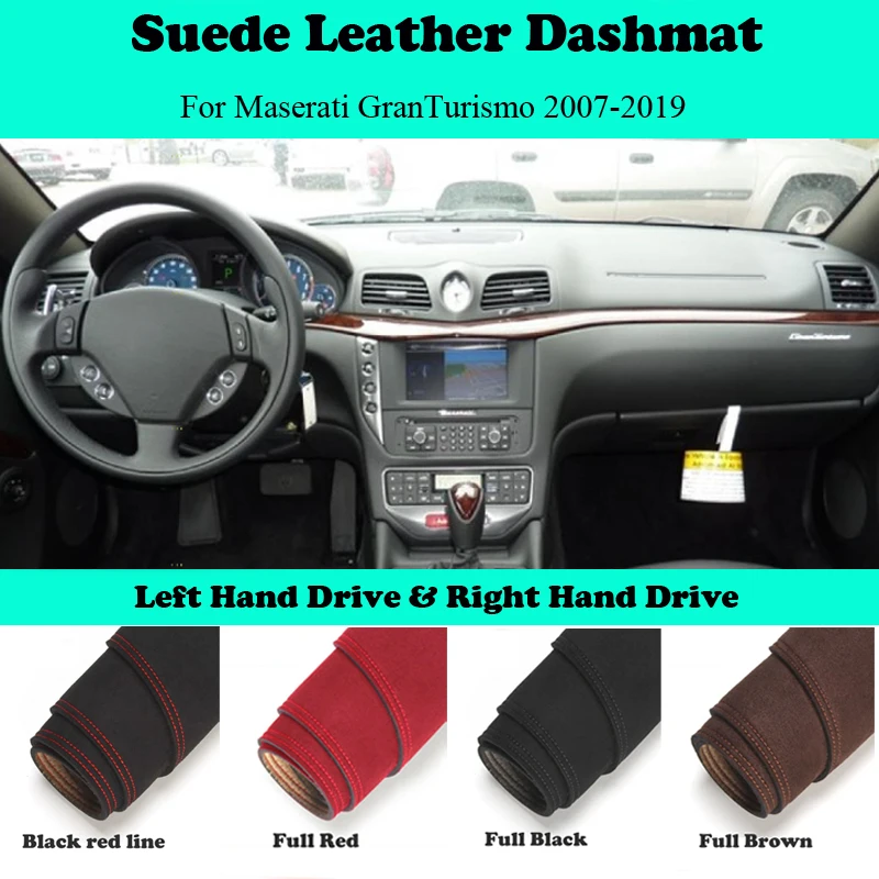 Ornaments Car-styling Suede Leather Dashmat Dashboard Cover Dash Mat For Maserati GranTurismo GranCabrio Sport 2007 2010-2018