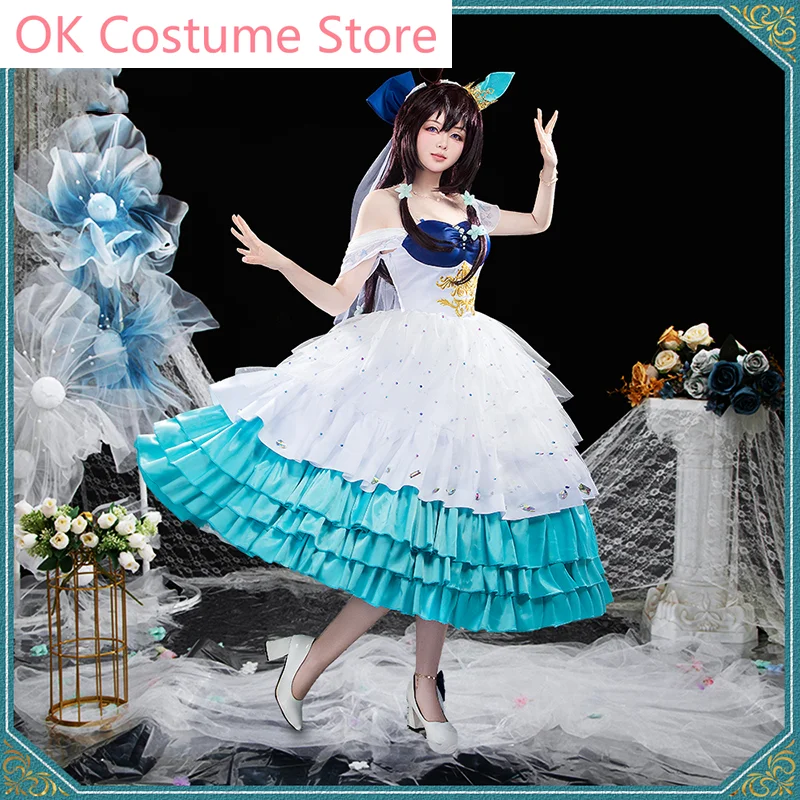 Umamusume:pretty Derby Vivlos Flower Marriage Dress Cosplay Costume Cos Game Anime Party Uniform Hallowen Play Role Clothes