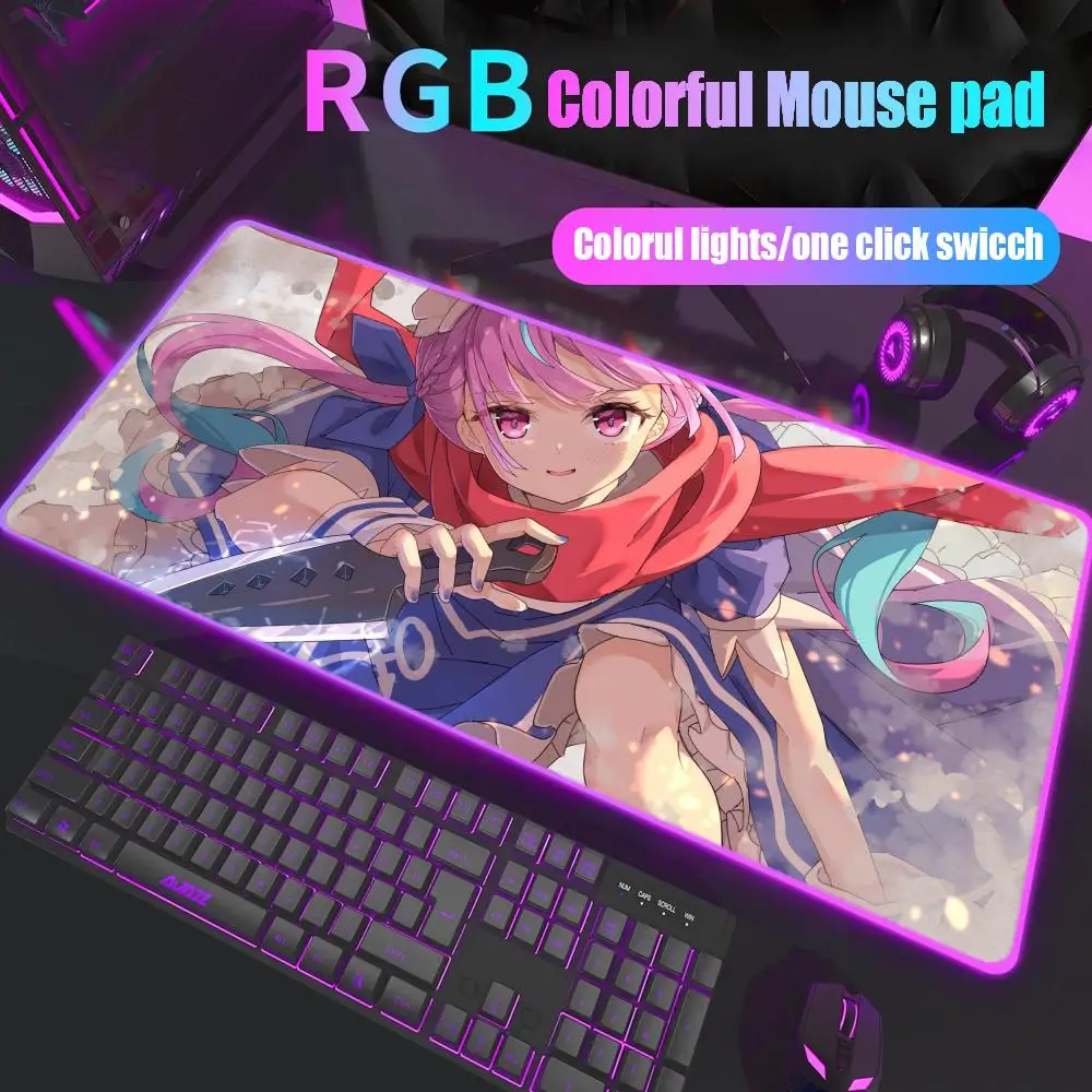 

Minato Aqua Mouse Pad Gamer Rgb Desk Mat Back Light Led Mousepad Setup Gaming Accessories Deskmat Big Mousepad Backlight