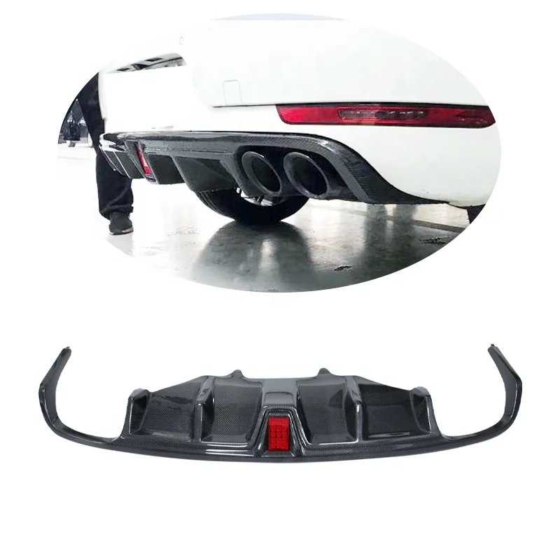 For 2011-21 years Porsche Macan carbon fiber rear lip with lamp  spoiler  