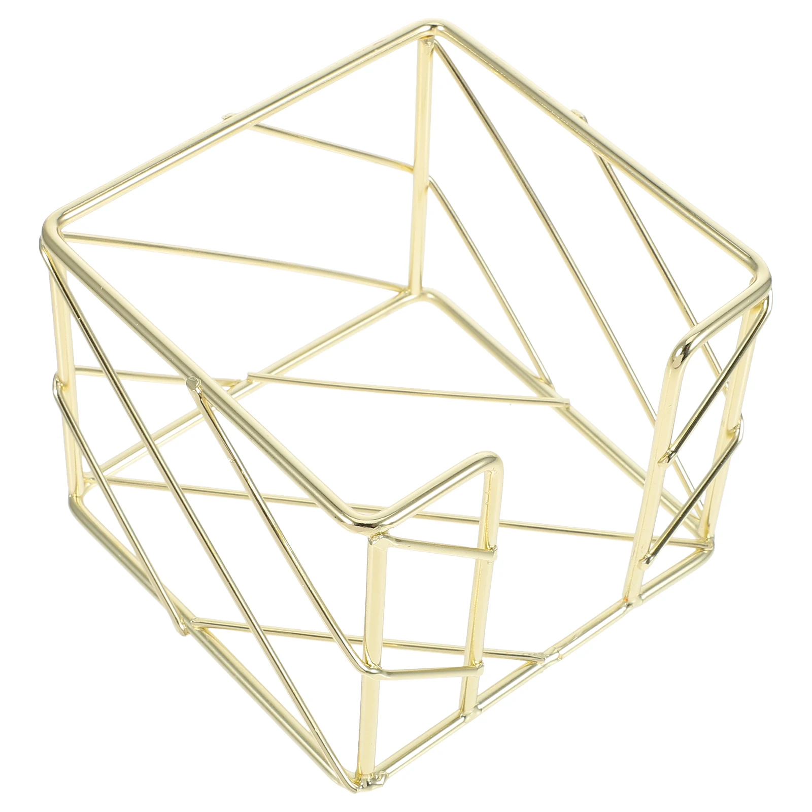 

Iron Craft Hollow Design Storage Desk Gold Paper Towel Holder Accessories Gold Office Supplies
