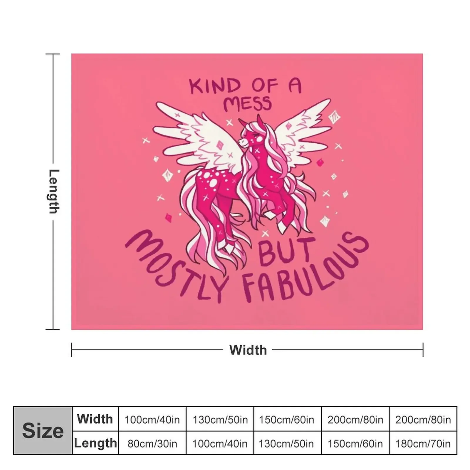 KIND OF A MESS Pegasus Throw Blanket Soft Winter beds Soft Big Cute Blankets