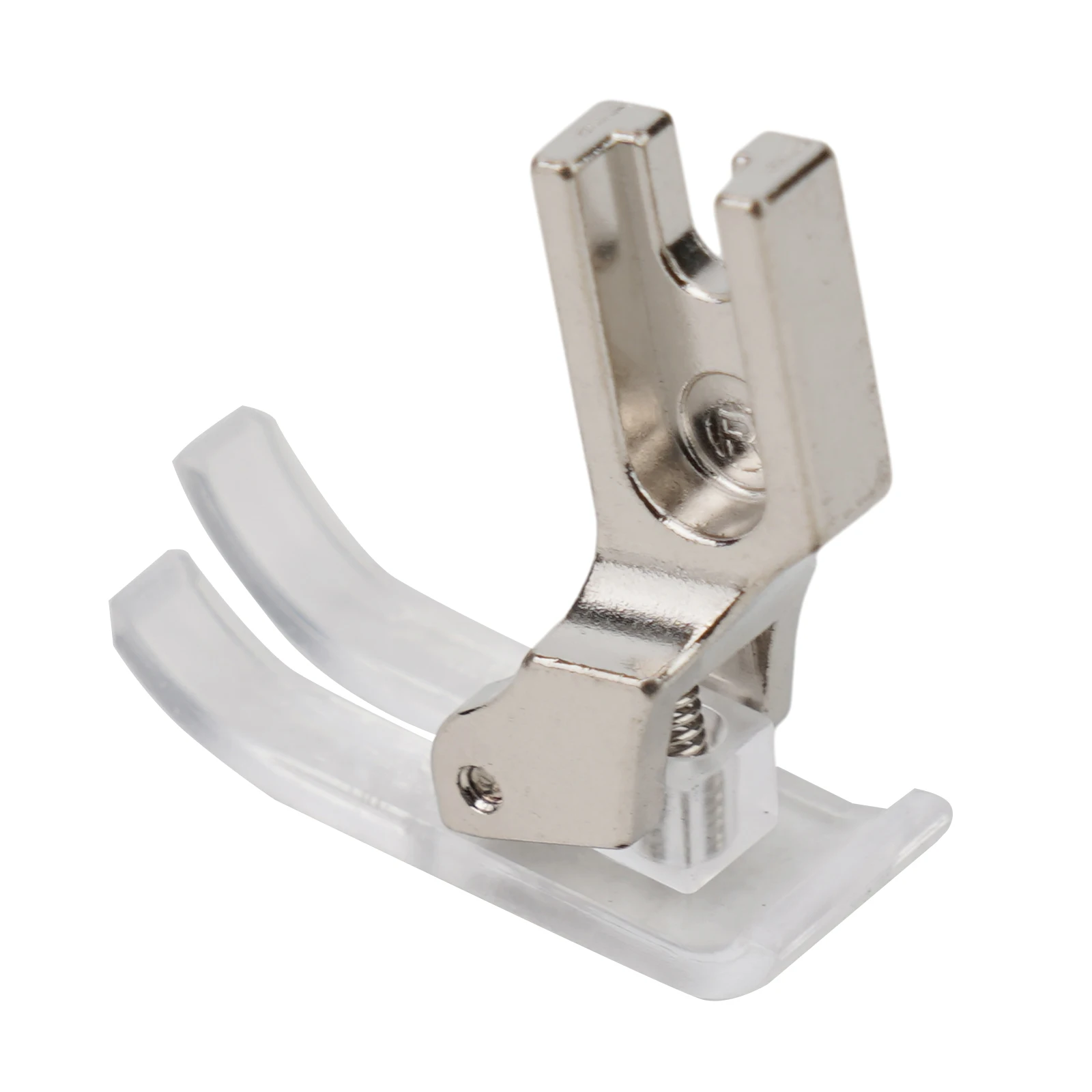 Industrial Lockstitch Presser Foot for NT 18 Machines Constructed with Metal Reinforcement and Plastic Housing