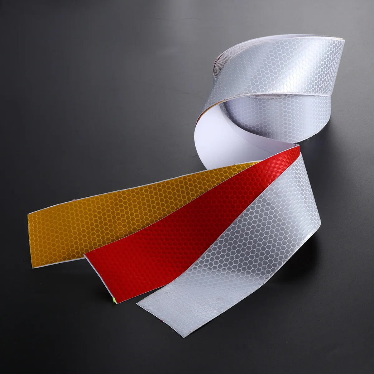 

3pcs 300X5Cm Reflective Tape Warning Safety Barrier Caution Hazard Tape For Construction Road Work Zones Trenches Accident