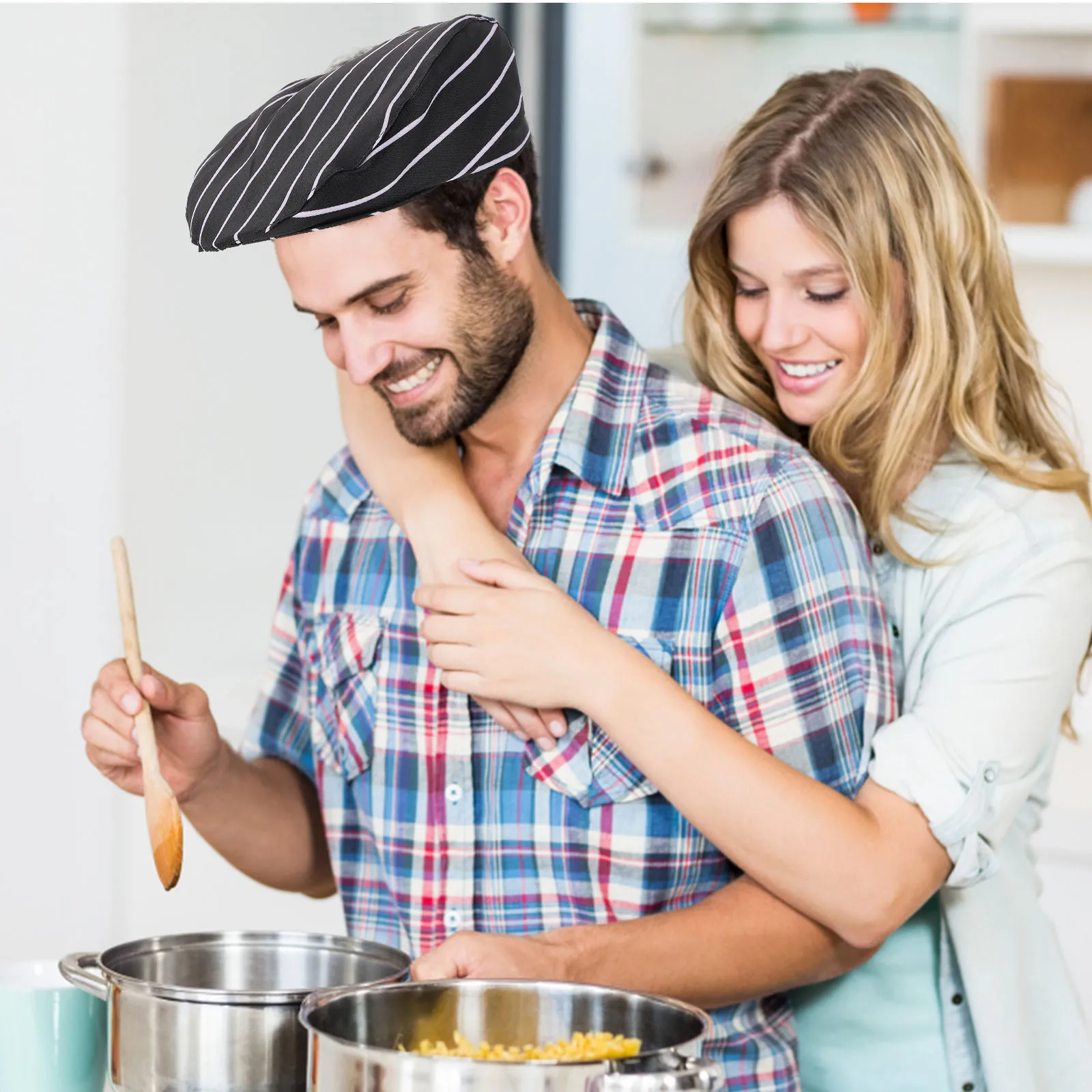 Unisex chef-kok baret Ademend katoen voor chef-koks, koks, bakkers, obers in meerdere omgevingen Chef-kokshoed Ober-baret
